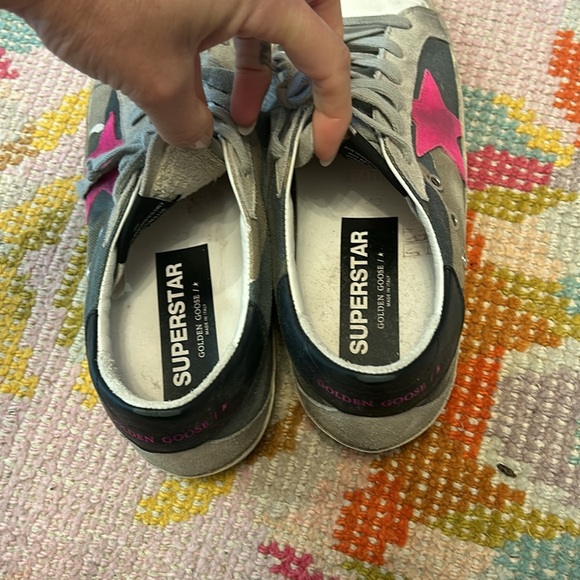 Golden Goose Women's Camouflage and Pink Star Sneakers size 40 - Picture 13 of 13